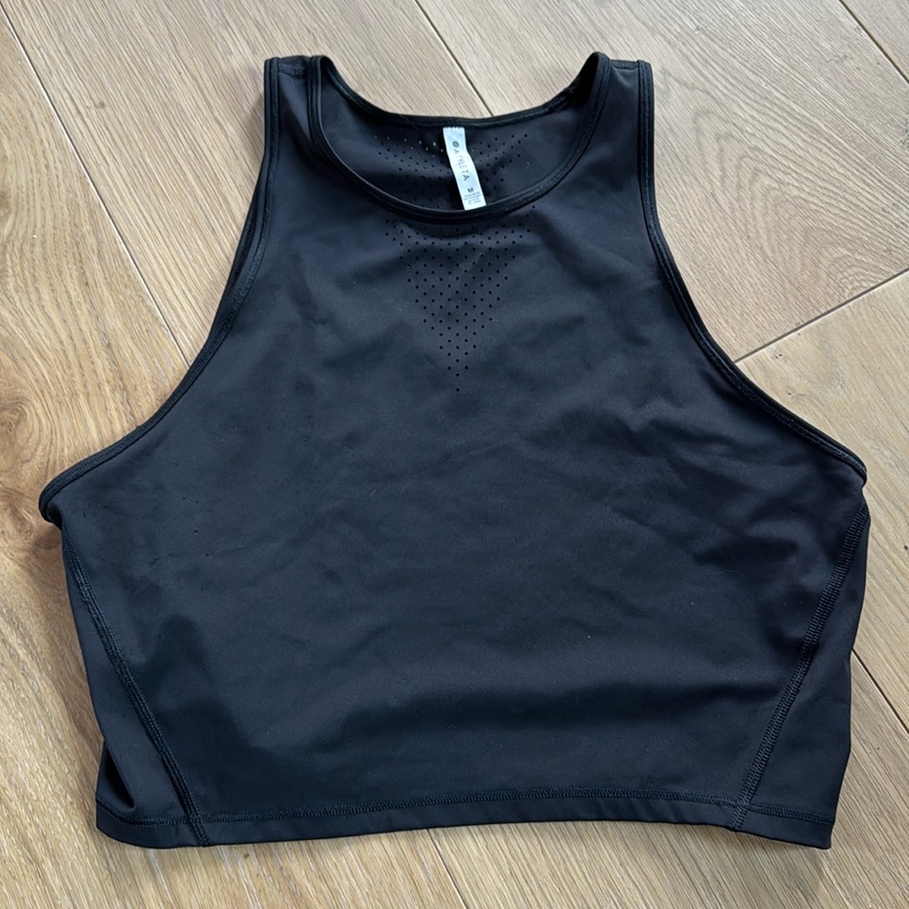 Athleta Medium Crop Black Tank Top